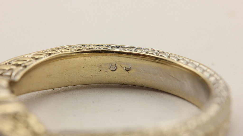 18k white gold round pear shaped 3 stone engagement ring semi mount size 6.25 7 grams