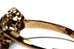 14k rose gold antique vintage sapphire diamond round cluster halo ring 2.81 grams