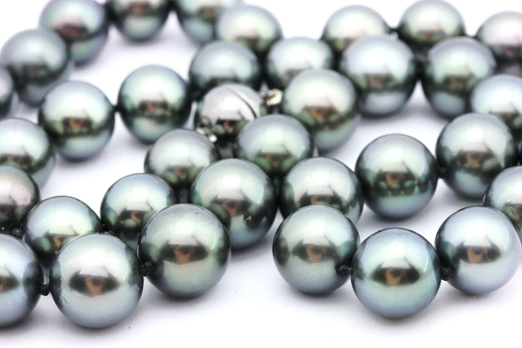 Tahitian saltwater round pearls 10-11mm 18 inch strand necklace new