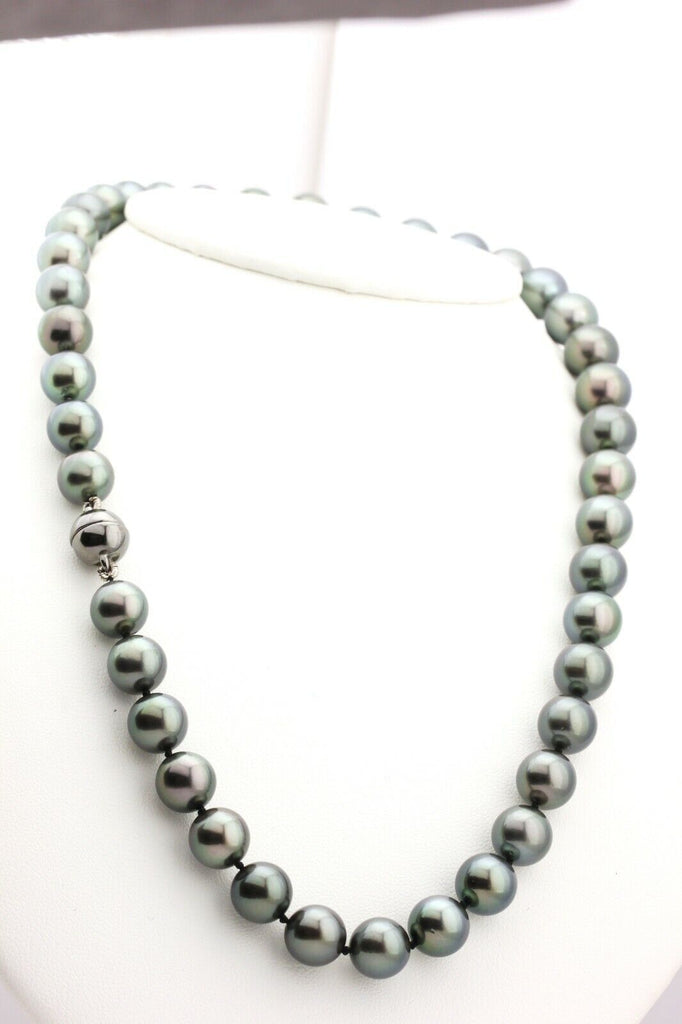 Tahitian saltwater round pearls 10-11mm 18 inch strand necklace new