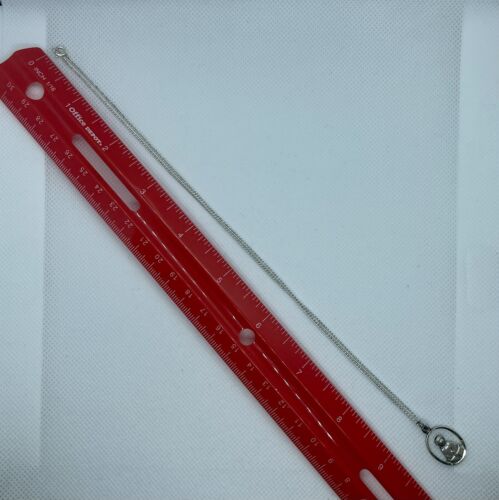 sterling catholic mary jesus religious pendant necklace 18inch 4.2g estate