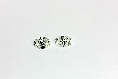 GIA matched pair oval diamonds 1.03ctw GH SI1 VVS1 natural loose new 6x4mm