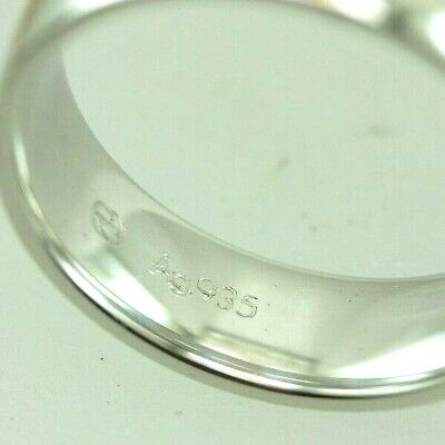 935 Argentium Sterling Silver polished 7mm wedding band ring man's size 11 NEW