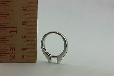 14k white gold .69ctw princess diamond cathedral engagement ring semi mount NEW