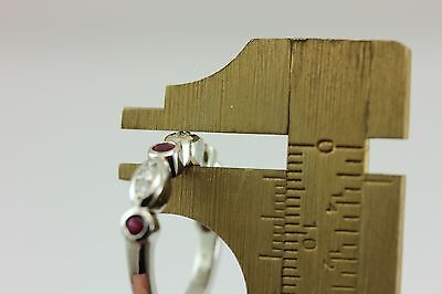 Platinum anniversary ring .17ctw round diamond .38ctw round ruby sz 7.5 custom