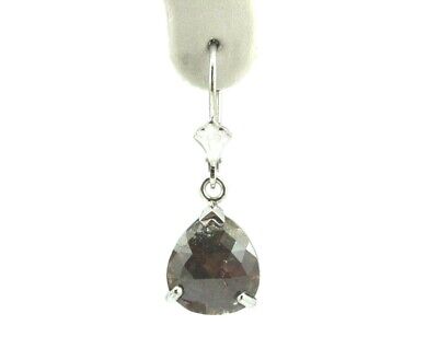 Pear Shape Rose Cut Natural Brown Diamonds 6.27ctw 14k White Gold Drop Earrings