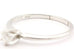 14k white gold .29ct round diamond ring solitaire band engagement estate sz 9.5
