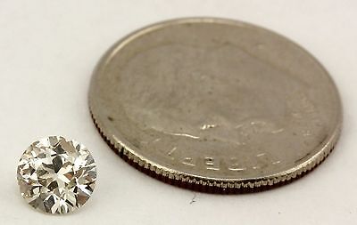 GIA 0.60 ct diamond circular brilliant Q-R Very Light Brown I2 5.34-5.48x3.24mm