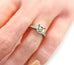 PLATINUM DIAMOND 7 MM ROUND SEMI MOUNT ENGAGEMENT RING 0.36 CTW 5.75 BAND NEW
