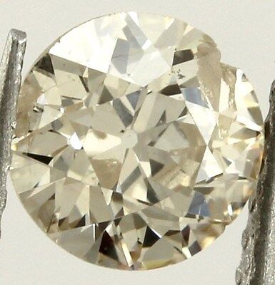 GIA 0.60 ct diamond circular brilliant Q-R Very Light Brown I2 5.34-5.48x3.24mm