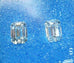 GIA diamond emerald cut matched pair 1.61ctw E F VS2 5.8x4.3mm natural new