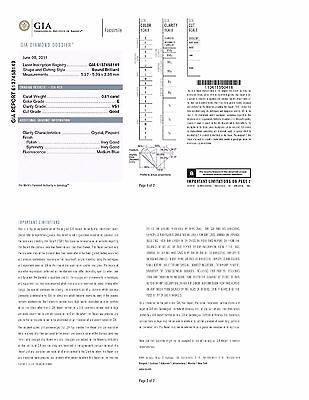 GIA Certified Loose Round Natural Diamond .61ct E Color VS1 5.37-5.39x3.38mm NEW
