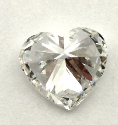 GIA 0.77 carat heart brilliant diamond D/SI2 5.79 x 6.34 x 3.43 mm NEW Good/Good