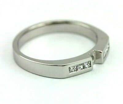 PLATINUM .13 CTW DIAMOND PRINCESS SEMI MOUNT ENGAGEMENT RING SETTING NEW 5.1 GR