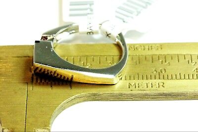 14k white gold Michael Angelo pink sapphire black jadeite ring band size 6.25