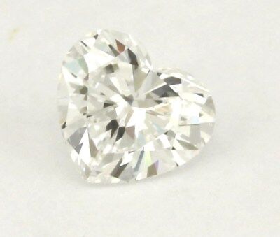 GIA 0.77 carat heart brilliant diamond D/SI2 5.79 x 6.34 x 3.43 mm NEW Good/Good