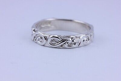 sterling silver man's wedding band size 11.5 ring 5mm 5.02g celtic dragon