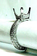 Antique style platinum engagement ring 9mm center 1.40ctw round diamonds size 6