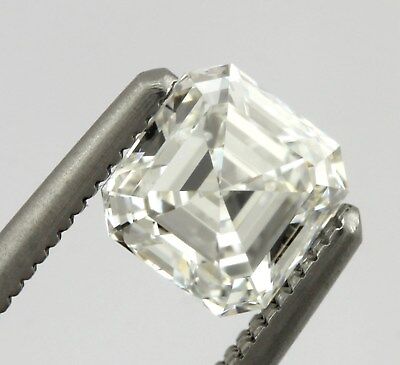 GIA Certified 0.72 carat Diamond Asscher Cut E VVS1 5.15 x 5.05 x 3.34 mm NEW