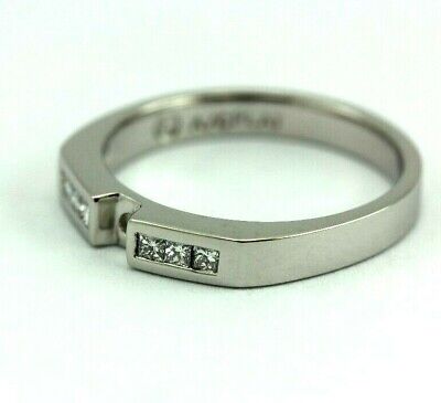 PLATINUM .13 CTW DIAMOND PRINCESS SEMI MOUNT ENGAGEMENT RING SETTING NEW 5.1 GR