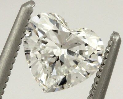 GIA 0.77 carat heart brilliant diamond D/SI2 5.79 x 6.34 x 3.43 mm NEW Good/Good