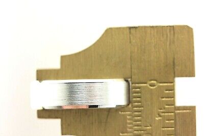 sterling silver 935 argentium men's wedding band 6mm satin size 10.5 ring NEW