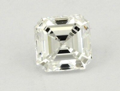 GIA Certified 0.72 carat Diamond Asscher Cut E VVS1 5.15 x 5.05 x 3.34 mm NEW