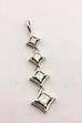 Journey Pendant 14k white gold 1/2ctw princess diamond dangle drop necklace new