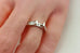 14k white gold .69ctw princess diamond cathedral engagement ring semi mount NEW