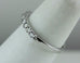 14k white gold .36 ctw round diamond wedding anniversary band ring size 5 estate