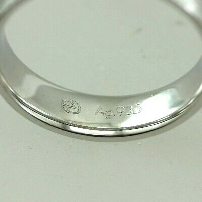 sterling silver 935 argentium men's wedding band 6mm satin size 10.5 ring NEW