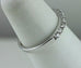 14k white gold .36 ctw round diamond wedding anniversary band ring size 5 estate