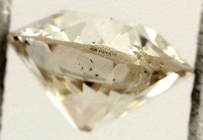 GIA 0.60 ct diamond circular brilliant Q-R Very Light Brown I2 5.34-5.48x3.24mm