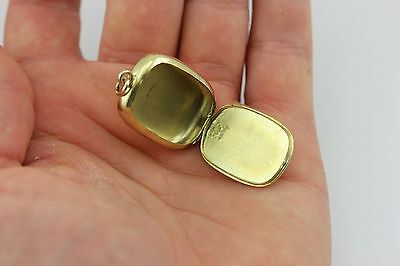 GOLD PLATED LOCKET PENDANT CHARM DETAILED WHITE GOLD FLORAL VICTORIAN ESTATE