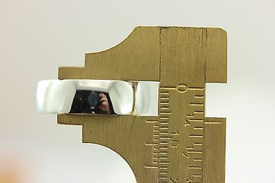 935 Argentium Sterling Silver polished 7mm wedding band ring man's size 11 NEW