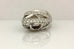 Platinum ballerina slipper shoe pendant baroque pearl round diamond 5.26 grams
