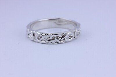 sterling silver men's ring size 11.25 dragon Celtic wedding band 5.09g 5mm
