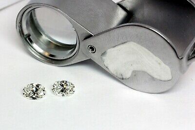 GIA matched pair oval diamonds 1.03ctw GH SI1 VVS1 natural loose new 6x4mm