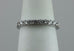 14k white gold .36 ctw round diamond wedding anniversary band ring size 5 estate