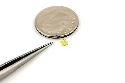 GIA natural diamond 0.10ct Fancy Intense Greenish-Yellow 2.76x2.64x1.60mm NEW