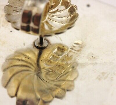 925 MEXICO sterling silver hollow puffed earrings two tone estate vintage 15.75g