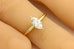 14k yellow gold 0.48ct marquise diamond GIA D SI2 solitaire engagement ring 1.5g