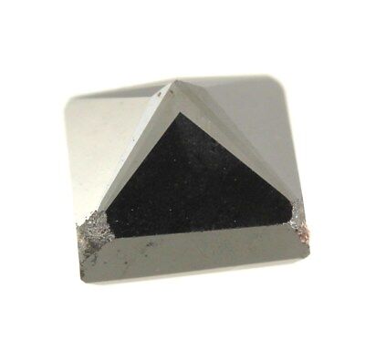 Loose princess cut 1.50ct treated black diamond 5.59x5.44x4.59mm estate