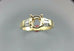 18k yellow gold engagement ring oval cushion semi mount baguette diamonds estate