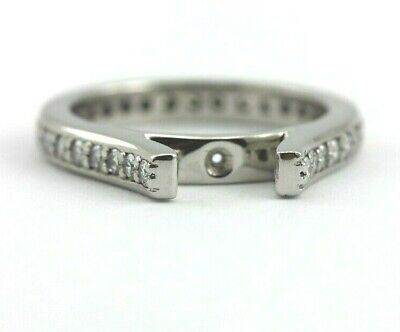 PLATINUM 1/2 CTW ROUND DIAMOND ETERNITY CATHEDRAL ENGAGEMENT RING SEMI MOUNT NEW