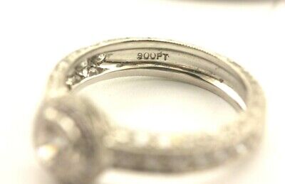 GIA 0.70 ct round G VS2 platinum Renaissance diamond engagement ring size 6 new