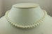 14k yellow gold 19 inch round white cultured pearl 7.5-8mm necklace high luster