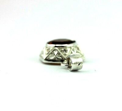 Sterling Silver 2.74ctw citrine 6 round diamond star engraved bezel pendant new