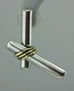 925 sterling silver two tone brass wire cross X earrings Taxco Mexico vintage
