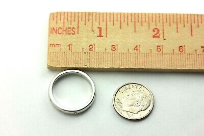 Platinum 0.10ctw round diamond zig zag wedding band ring size 6.75 NEW